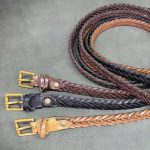 Skinny Braided Leather Belts
