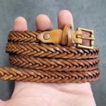 Skinny Braided Leather Belts