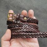 Skinny Braided Leather Belts
